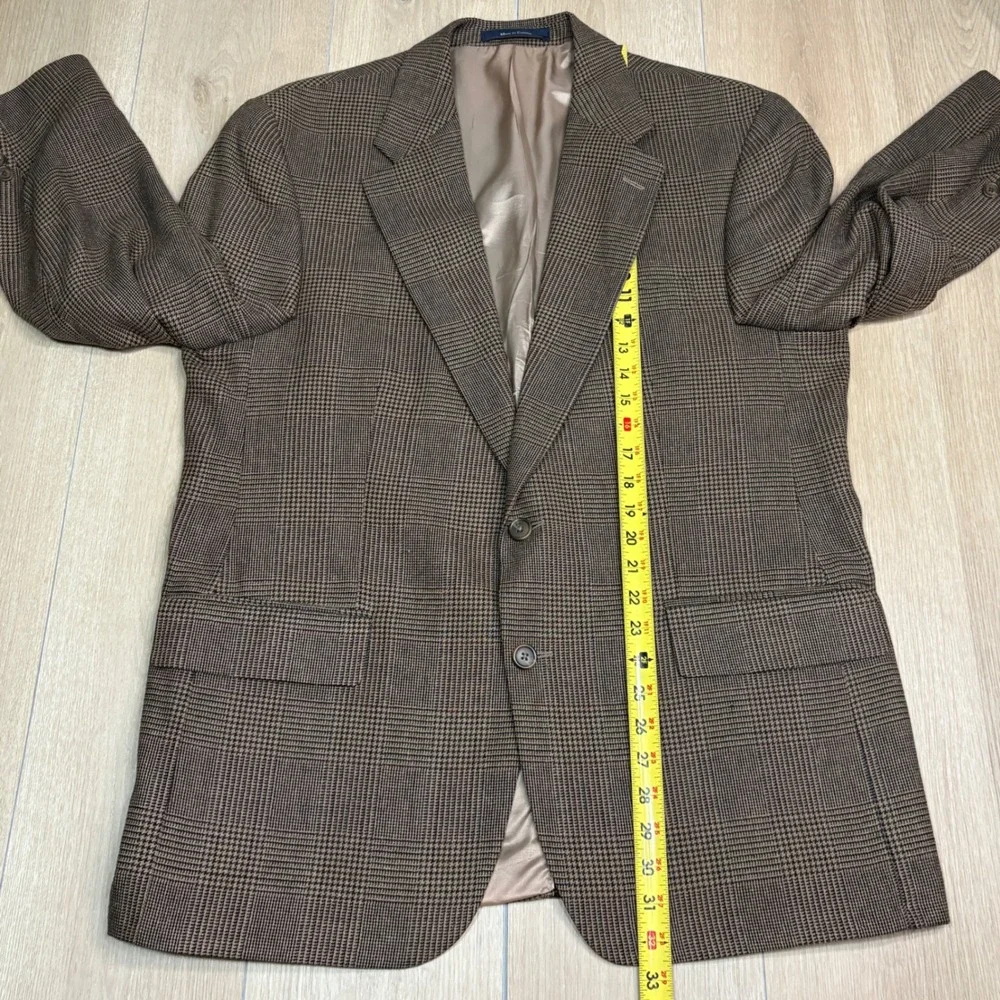 Chaps Ralph Lauren Mens 44R Blazer Silk Wool Brown Glen Plaid‎ Sport Coat Canada